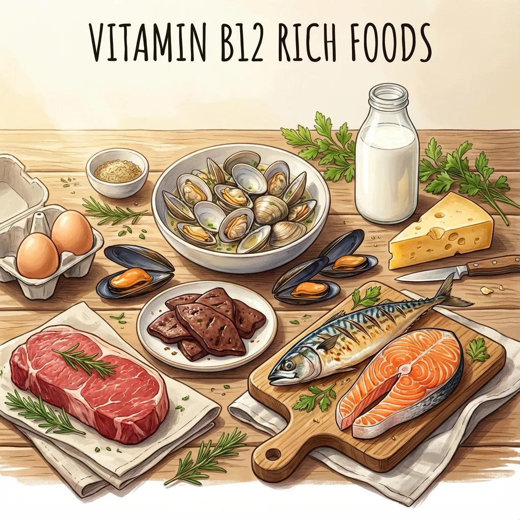 비타민 B12가 풍부한 음식