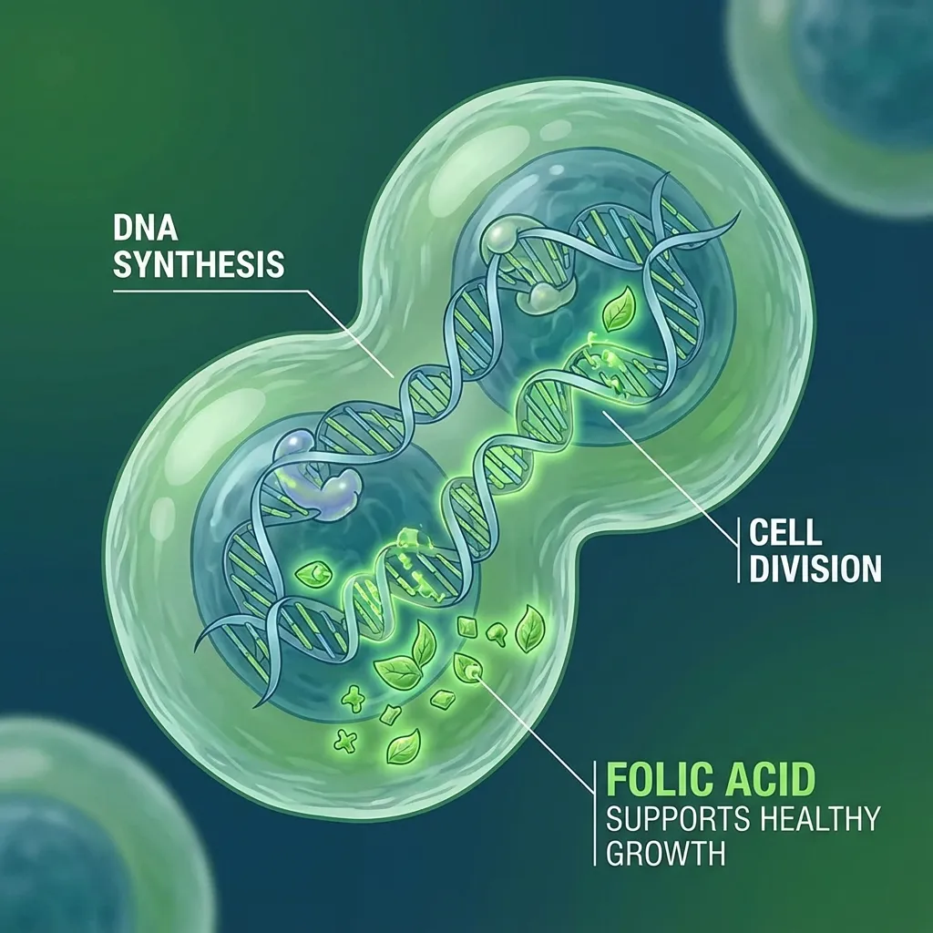 세포 분열과 DNA 합성과 엽산