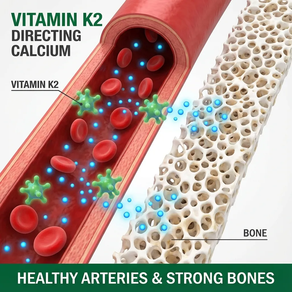 비타민 K2가 칼슘을 뼈로 이동시키는 과정